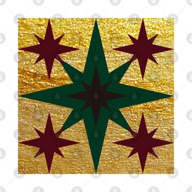Red, Green and Gold Star Design by Ric1926