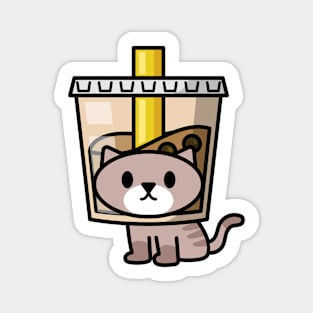 Bubble Tea Cat Magnet