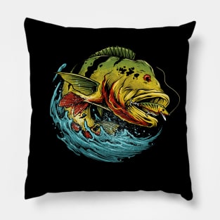 Peacock Bass Pillow