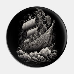 Viking Longboat 03 Pin