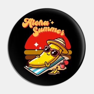 Aloha Summer Banana Tanning Pin