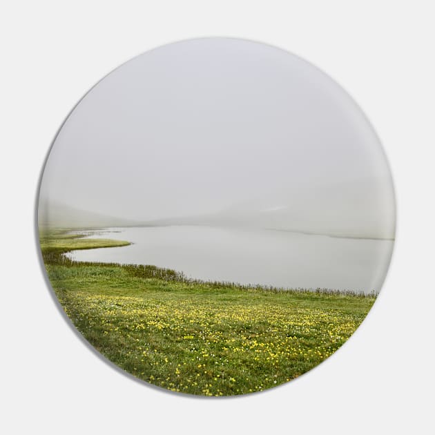 Fog & Lake & Flowers / Swiss Artwork Photography Pin by RaphaelWolf