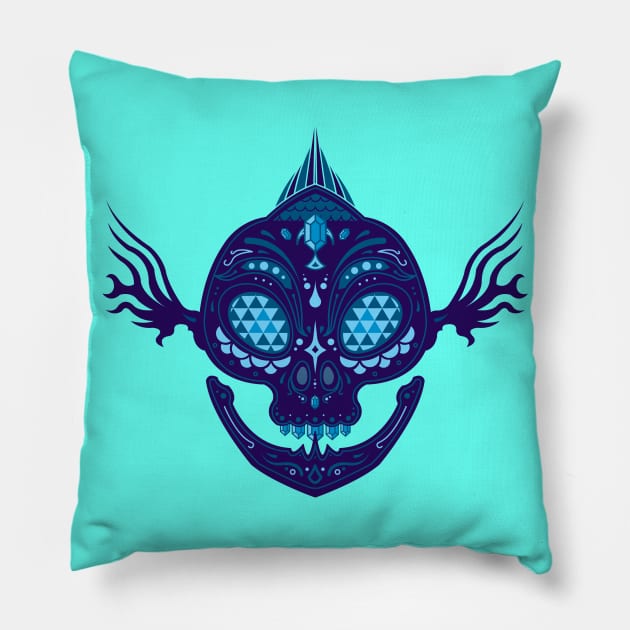 Zora Sugar Skull Pillow by Evan Ayres