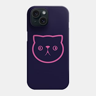 Persian cat's face. Derpy, cute chonk. For cat owners and lovers Phone Case