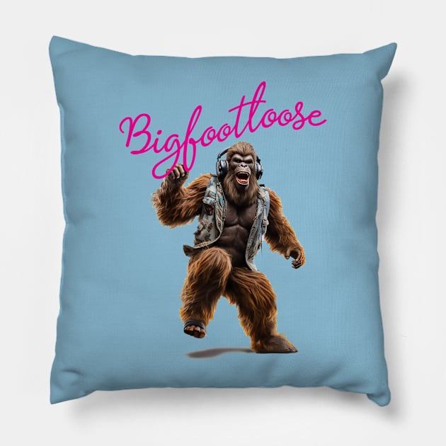 Bigfootloose Pillow by DavidLoblaw