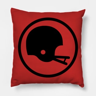 Two-Bar Helmet Minimalist Logo (Black) Pillow