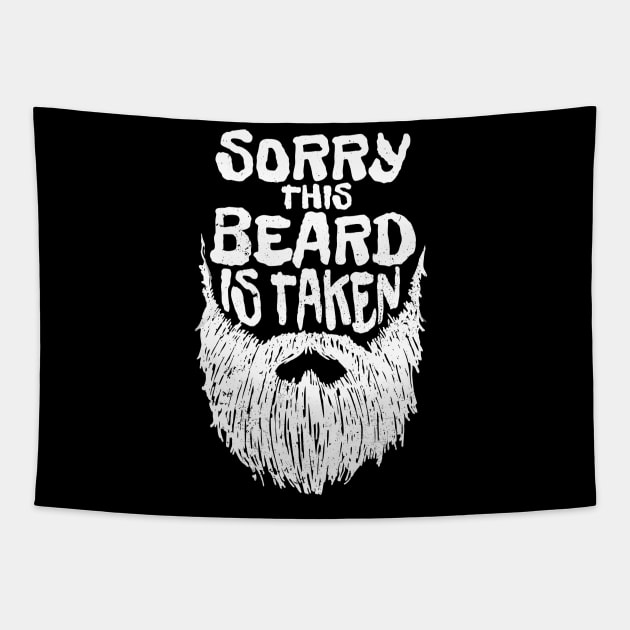 Sorry This Beard Is Taken - White Drawing AL Tapestry by juragan99trans