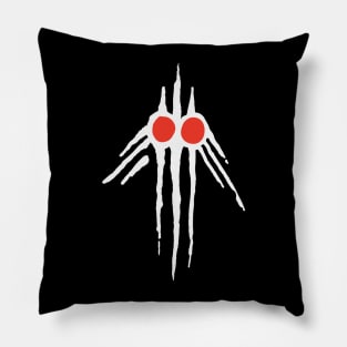 Mothmanns Symbol white Pillow