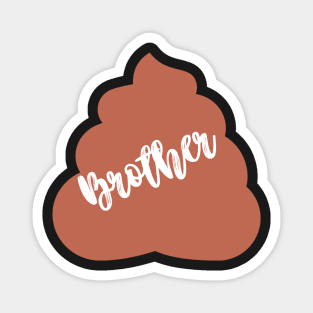 Brother Poop Family Emoji Sticker Magnet