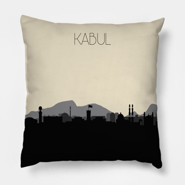 Kabul Skyline Pillow by inspirowl