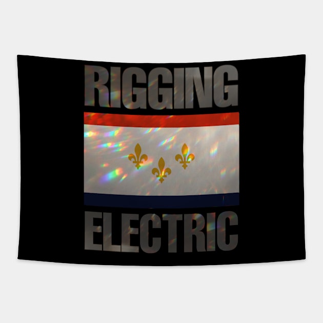 Rigging Electric NOLA Flag 1 Tapestry by AMewseMedia