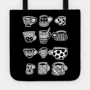 Doodle tea cups Tote