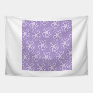 spiny brittle starfish aloha print hawaii pattern light purple and white Tapestry