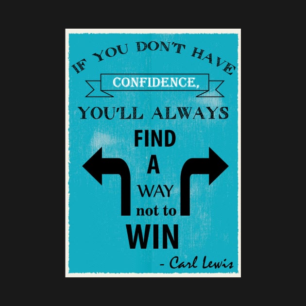 If you don’t have confidence, you’ll always find a way not to win. by creativeideaz