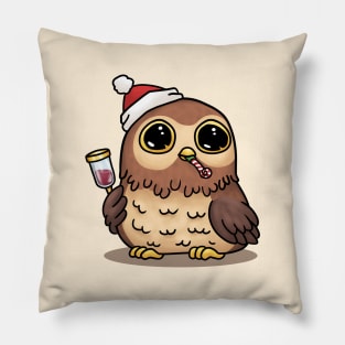 Christmas Owl with Wine Pillow