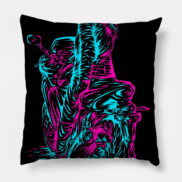 Motobike women Pillow by nelateni