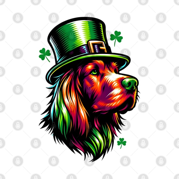 Irish Setter Celebrates Saint Patrick's Day by ArtRUs