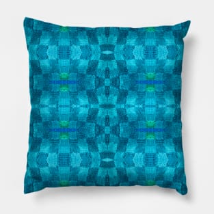 Patchwork Caribbean Waves Pillow