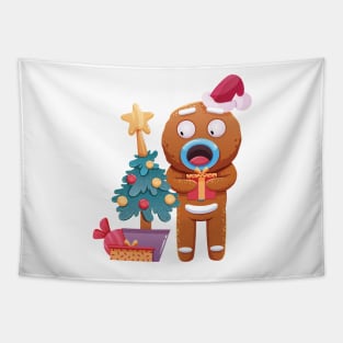 Christmas Sticker, Ginger Man Sticker Tapestry