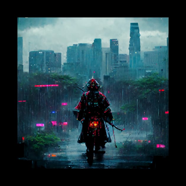 Downpour - Cyberpunk Samurai by ArkMinted