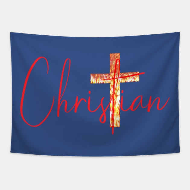 Christian Cross Faith Print. Christian face mask gift. Faith Apparel. Tapestry by CreativeJourney