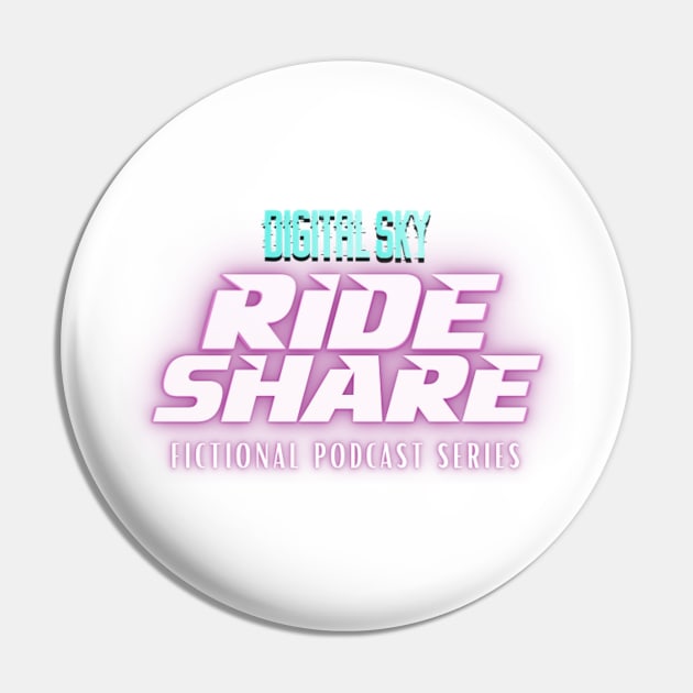 Miscellaneous Items: Digital Sky: Ride Share (White) Pin by DigitalSky