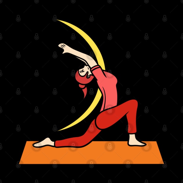 Yoga pose - moon by Andrew Hau
