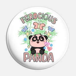 Panda For Kids Ferocious Sweet Panda Japanese Style Bamboos Pin