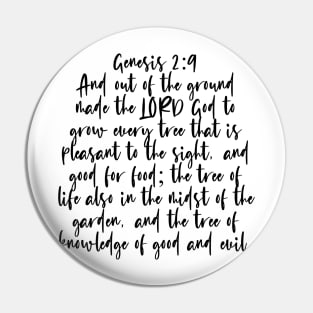 Genesis 2:9 Bible Verse Pin