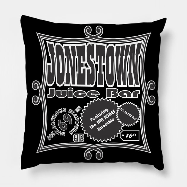 Jonestown Juice Bar Pillow by Renegade Rags