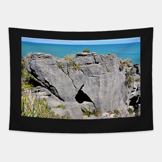 Nouvelle Zélande - Punakaiki, Les Pancakes Tapestry by franck380