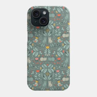 Swedish Folk Art Cats Phone Case