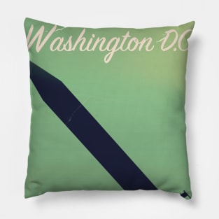 Washington DC Vintage style travel poster. Pillow