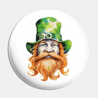 Watercolor Leprechaun Pin