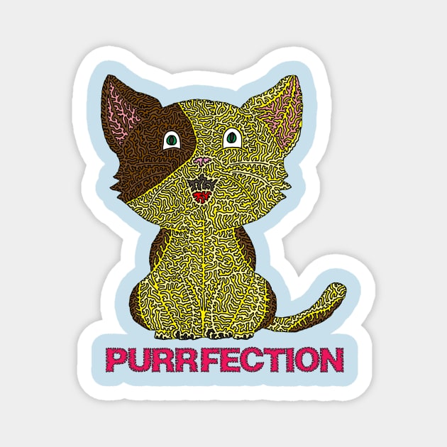 Purrfection Magnet by NightserFineArts