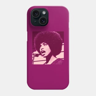 Angela Davis - Superstar in Plum Phone Case