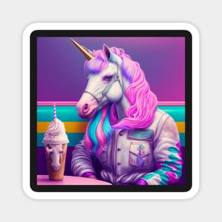 Vapor Wave Unicorn Magnet