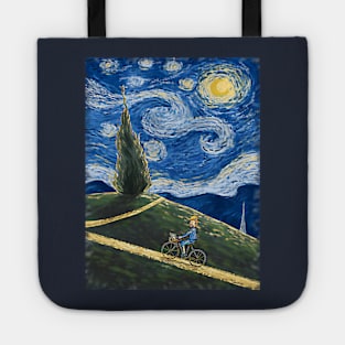 STARRY NIGHT (Behind the masterpiece painting) Tote