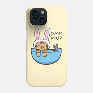 Cat With Bunny Rabbit Disguise With A Mouse In A Bowl Phone Case