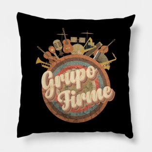 Music Tour Vintage Retro Style // Grupo Firme Pillow