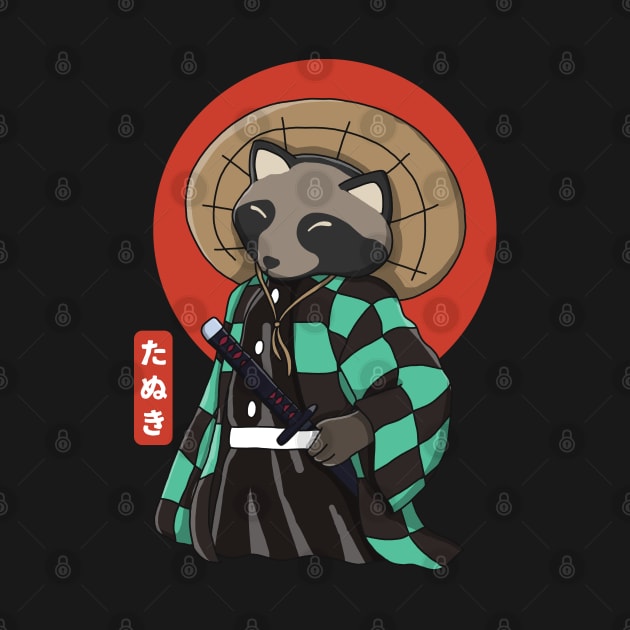 Ronin Tanuki by Luna Illustration