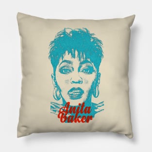 Retro Anita Baker Overprint Pillow