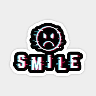 Smile glitched Magnet