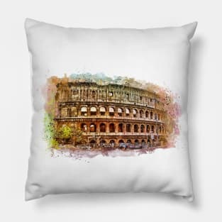 Rome art Colosseum #rome Pillow