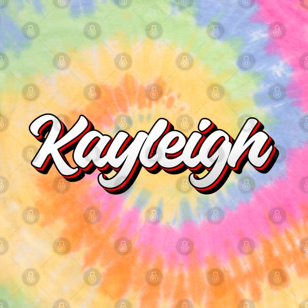 Kayleigh name - cool 70s retro font by KedaiComel