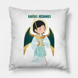 San Rafael Arcángel. Raphael Archangel. Pillow