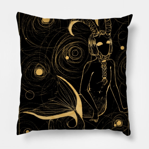 Capricorn Pillow by densukii