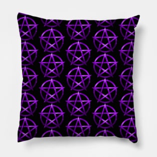 Mystic Purple Pentacles Pattern by Cheeky Witch Pillow