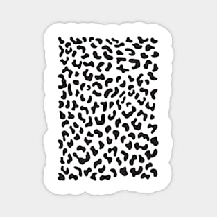 Fierce black and white, cats allover, wildcat, BoomBoomInk Magnet