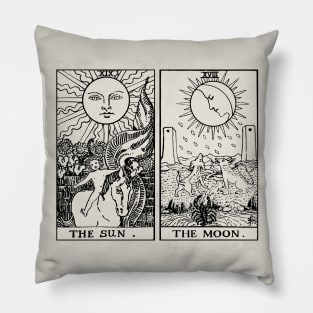 The Sun & Moon Tarot Cards Pillow